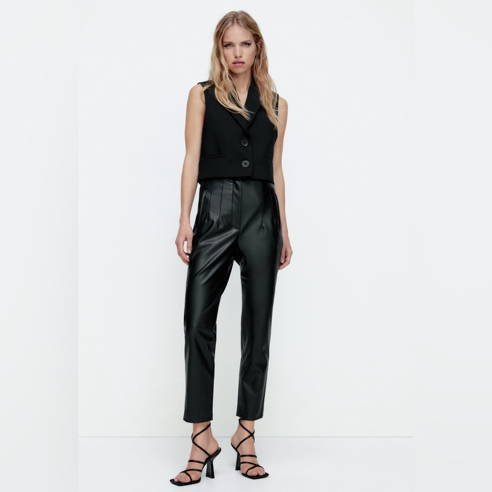 Faux leather pants from ZARA